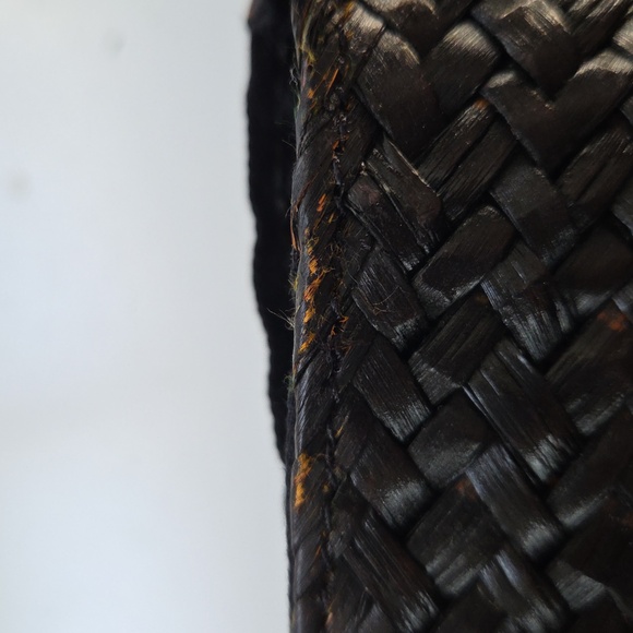 All Saints Ebro Straw Crossbody In Black - Picture 8 of 8